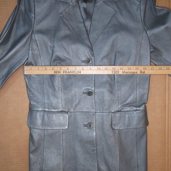 Terry Lewis Classic Luxuries Genuine Leather Blazer Jacket | Size XS - Picture 6 of 10